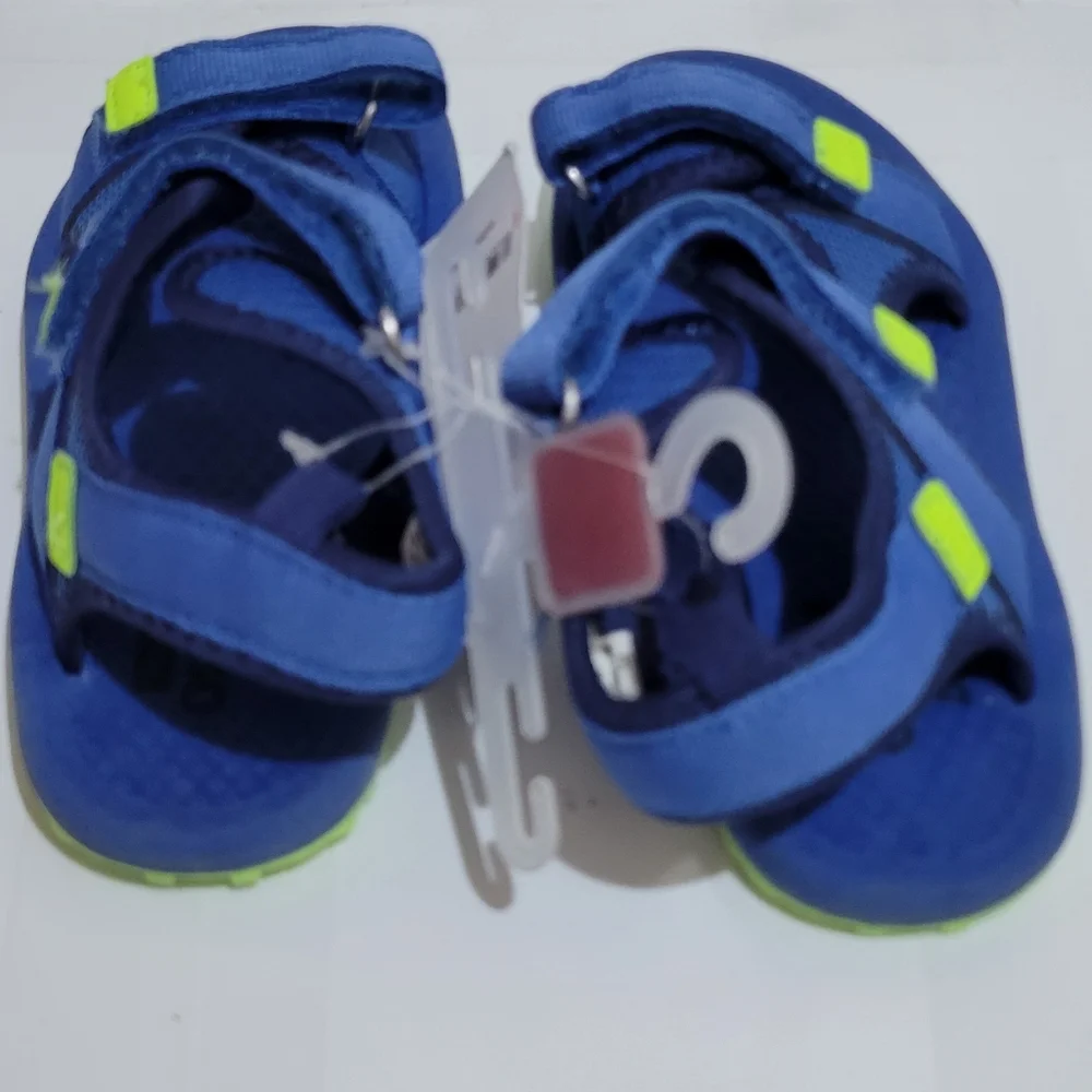 OshKosh B'gosh Boys Blue Hook & Loop Sport‎ Sandals - Machine Washable